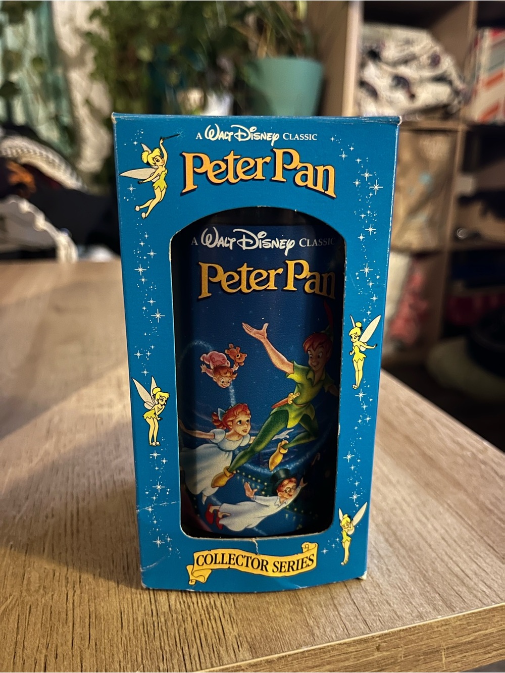 Disney Peter Pan Blue & Gold Collector Glass